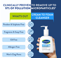 Cetaphil Hydrating Foaming Cream Cleanser – 236ml (For Dry to Normal, Sensitive Skin)