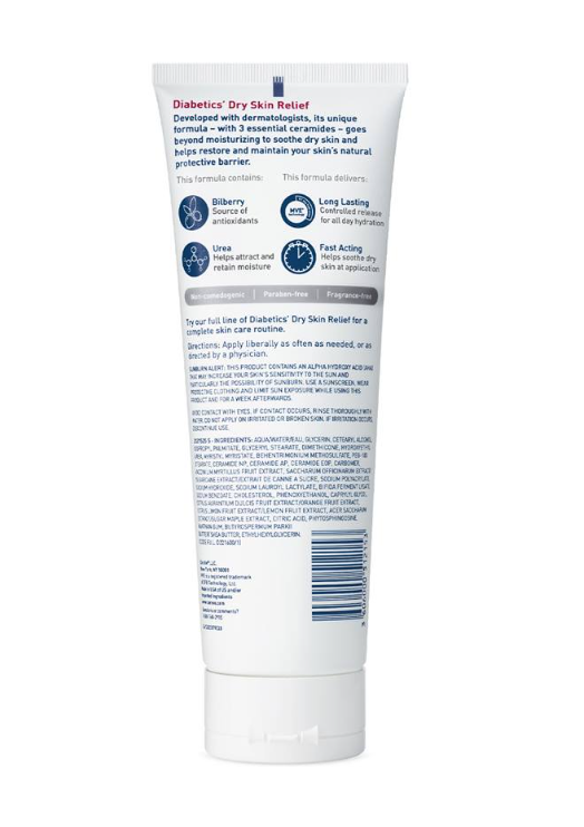 Diabetics’ Dry Skin Relief Moisturizing Cream – Intensive Hydration for Sensitive, Itch-Prone Skin