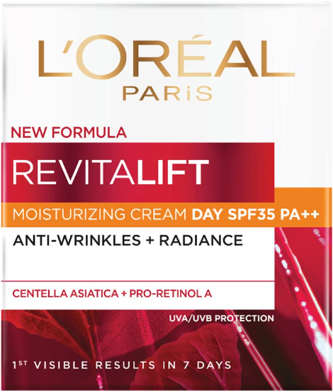 L’Oréal Paris Revitalift Anti-Wrinkle + Firming Day Cream SPF 35 PA++ – Daily UV Protection & Skin Firming, 50ml