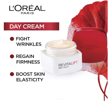 L’Oréal Paris Revitalift Anti-Wrinkle + Firming Day Cream SPF 35 PA++ – Daily UV Protection & Skin Firming, 50ml