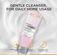 L'Oréal Paris Glycolic Bright Foaming Facial Cleanser – Brightening Face Wash with Glycolic Acid, 100ml