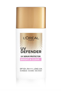 L’Oréal Paris UV Defender Serum Protector Bright & Clear SPF 50 PA++++ – Lightweight Niacinamide Brightening Sunscreen, 50ml