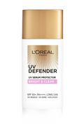 L’Oréal Paris UV Defender Serum Protector Bright & Clear SPF 50 PA++++ – Lightweight Niacinamide Brightening Sunscreen, 50ml