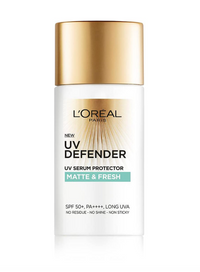 L’Oréal Paris UV Defender Serum Protector Matte & Fresh SPF 50+ PA++++ – Oil‑Control Dry Matte Sunscreen, 50ml