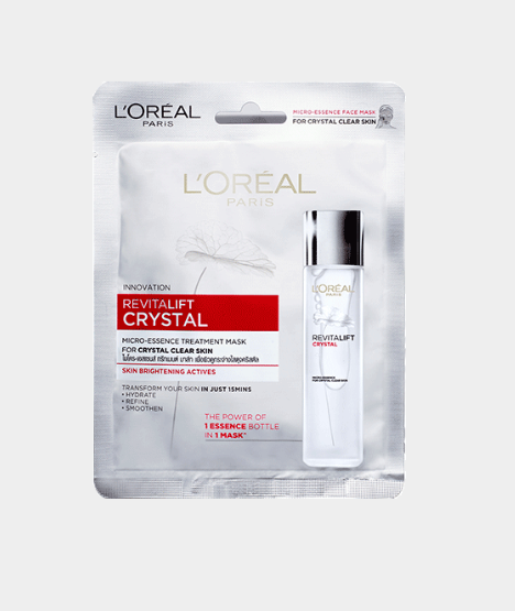 L’Oréal Paris Revitalift Crystal Micro‑Essence Sheet Mask – Bright & Crystal Clear Skin, 25 g