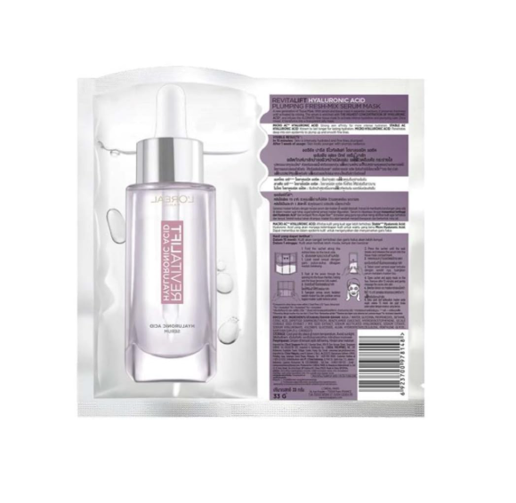 L’Oréal Paris Revitalift Hyaluronic Acid Fresh‑Mix Serum Sheet Mask – Deep Hydration & Plumping in 15 Minutes, 33 g