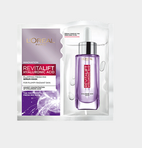 L’Oréal Paris Revitalift Hyaluronic Acid Fresh‑Mix Serum Sheet Mask – Deep Hydration & Plumping in 15 Minutes, 33 g