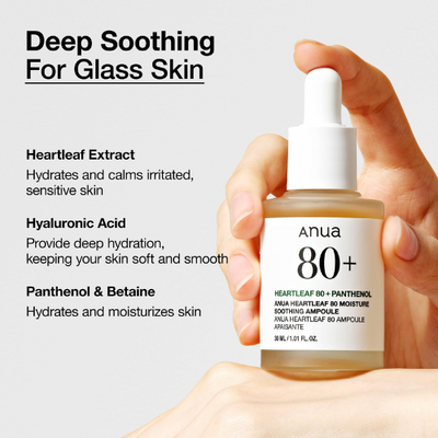 Anua Heartleaf 80+ Panthenol Moisture Soothing Ampoule (30 ml)