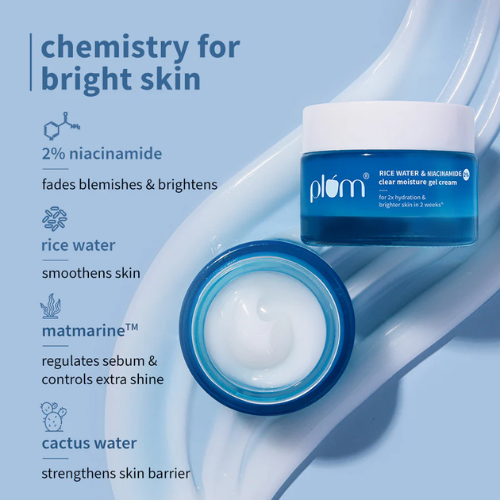 Plum 2% Niacinamide & Rice Water Brightening Gel Moisturizer