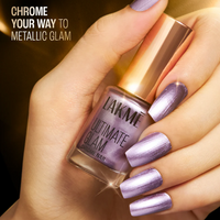 Lakmē Ultimate Glam Chrome Nail Magenta - Metallic Chrome Nail Polish for Glamorous Nails