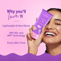 Aqualogica Illuminate+ Dewy Sunscreen SPF 50+ PA++++ | Wild Berries & Alpha Arbutin – 80g
