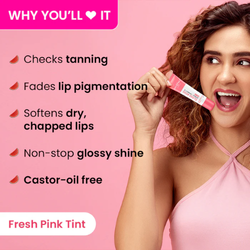 Dot & Key Vitamin C + E Brightening Lip Balm with SPF 50+ (Watermelon Rush High Tinted)