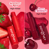 Dot & key SPF 50+ Barrier Repair Hydrating Lip Balm - Pack of 2 (Strawberry Red + Cherry Crimson)