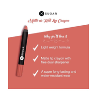 SUGAR Cosmetics  Matte As Hell Crayon Lipstick 04 Holly Golightly (Nude) 2.8 gm