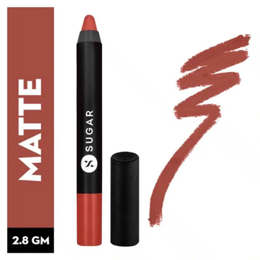 SUGAR Cosmetics  Matte As Hell Crayon Lipstick 11 Elle Woods (Brown Nude) 2.8 gm