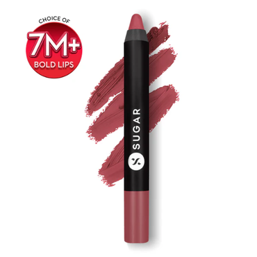 SUGAR Cosmetics  Matte As Hell Crayon Lipstick 23 Jessica Day (Dusty Coral)2.8gm