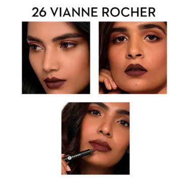 SUGAR Cosmetics  Matte As Hell Crayon Lipstick 26 Vianne Rocher (Deep Chocolate Brown)2.8gm