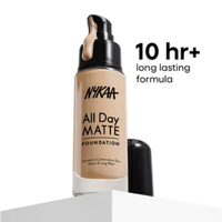 Nykaa All Day Matte Long Wear Liquid Foundation For Normal To Combination Skin - Maple 10 (30ml)