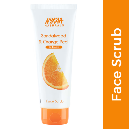 Nykaa Naturals Sandalwood & Orange Peel Face Scrub For Exfoliation & De-Tanning (100gm)