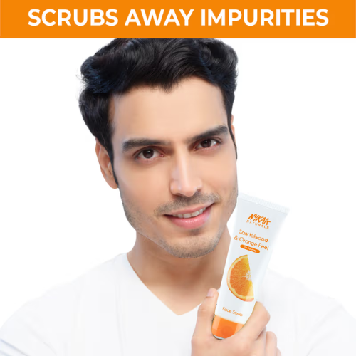 Nykaa Naturals Sandalwood & Orange Peel Face Scrub For Exfoliation & De-Tanning (100gm)