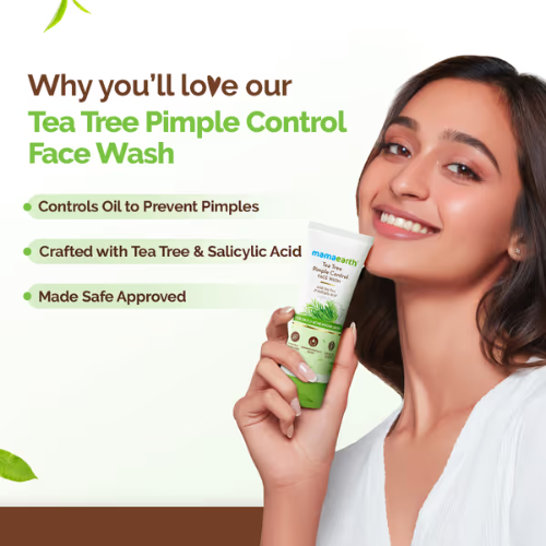 Mama Earth Tea Tree Pimple Control Face Wash with Tea Tree & Salicylic for Oily & Acne-Prone Skin
