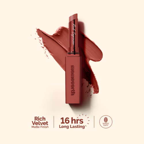 Mama Earth Luxe Matte Long Stay Lipstick 2g | Passion Fruit Oil