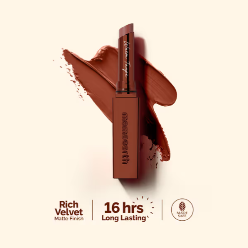 Mama Earth Luxe Matte Long Stay Lipstick 2g | Passion Fruit Oil