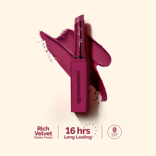 Mama Earth Luxe Matte Long Stay Lipstick 2g | Passion Fruit Oil