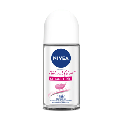 NIVEA Natural Glow Smooth Skin Deo Roll On | Brighten & Protect