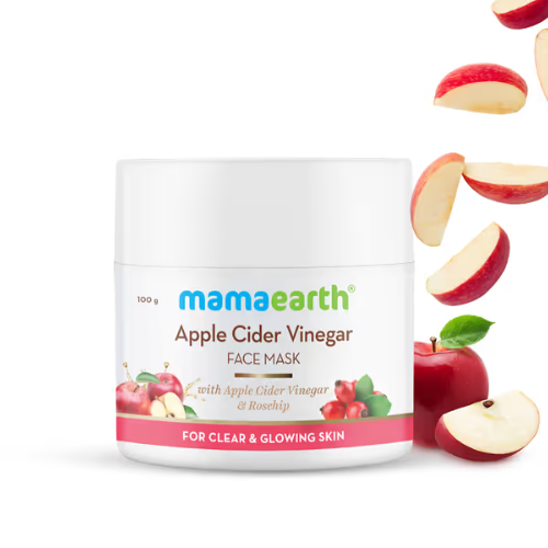 Mama Earth Apple Cider Vinegar Face Mask with Rosehip Oil for Clear & Glowing Skin – 100g