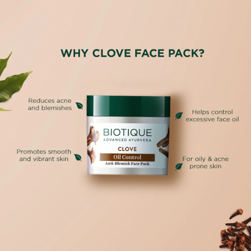 Biotique Clove Oil Control Anti-Blemish Face Pack 75g
