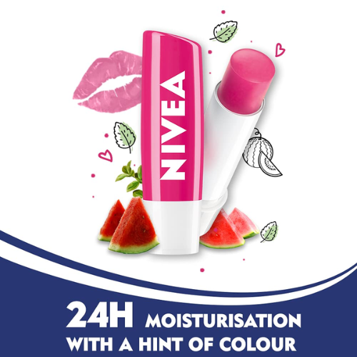 NIVEA Watermelon Shine Lip Balm | Soft Glossy Lips
