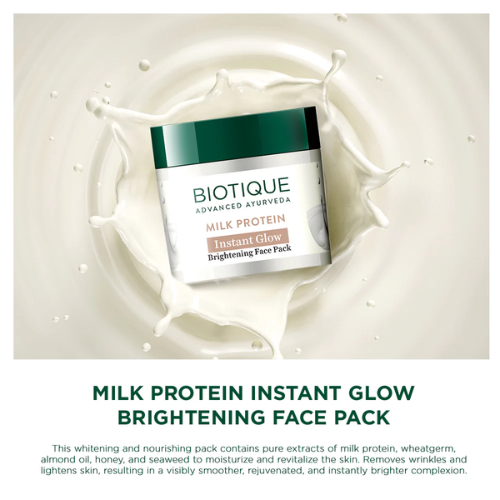 Biotique Milk Protein Instant Glow Face Pack