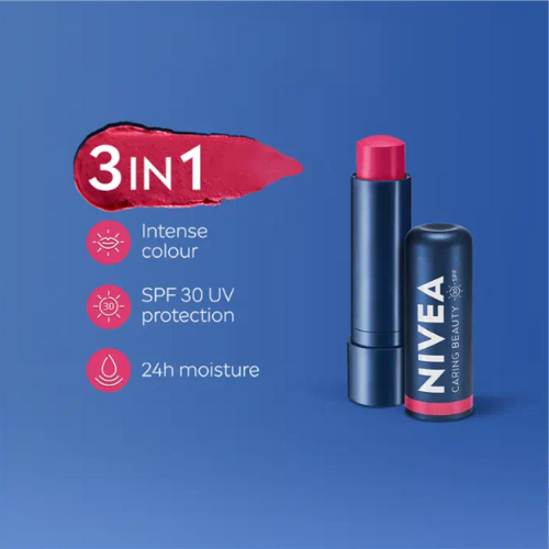 NIVEA Pink Lip Balm | Hydrating & Natural Tint