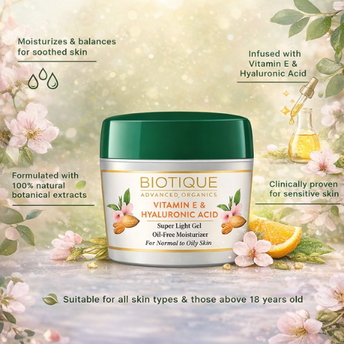 BIOTIQUE Vitamin E & Hyaluronic Acid Gel Moisturiser