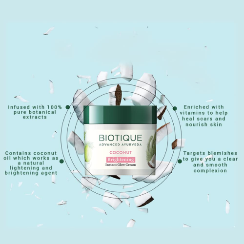 BIOTIQUE Coconut Brightening Instant Glow Cream