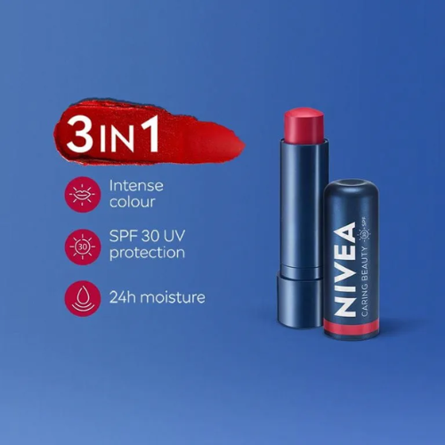 NIVEA Lip Caring Beauty Red Balm | Tinted Moisture