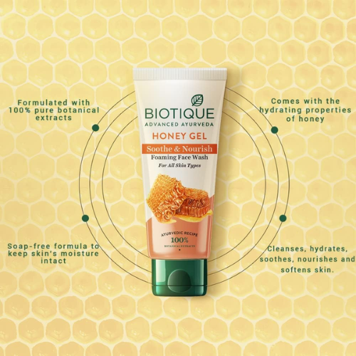 Biotique Honey Gel Foaming Face Wash for Dry Skin