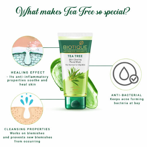 BIOTIQUE Tea Tree Skin Clearing Face Wash 150ml