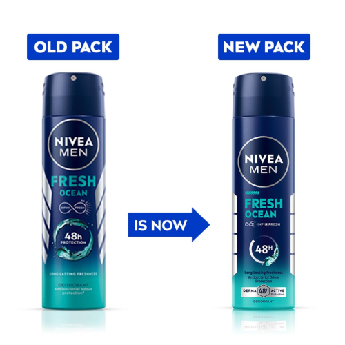 NIVEA MEN Fresh Ocean Deodorant 150ml – Long-Lasting Freshness