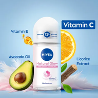 NIVEA Natural Glow Smooth Skin Deo Roll On | Brighten & Protect