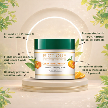 Biotique Vitamin C Sleeping Mask for Bright Skin – 50g