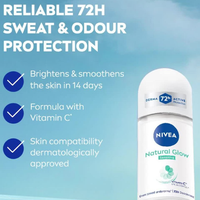 NIVEA Natural Glow Sensitive Deo Roll On 50ml | Gentle Care