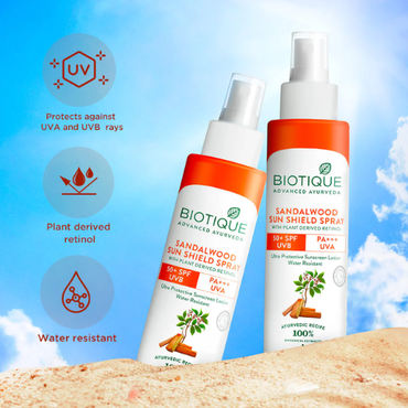 Biotique Sandalwood Sunshield Spray SPF 50+ | 120ml