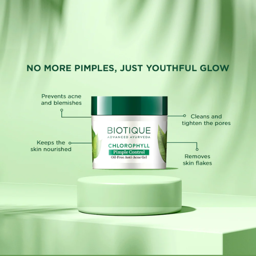 Biotique Chlorophyll Anti-Acne Gel 50g | Oil-Free Care