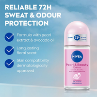 NIVEA Pearl & Beauty Radiance Deo Roll On 50ml | Long-Lasting Freshness