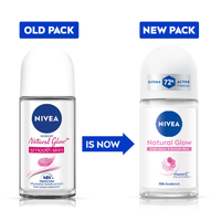 NIVEA Natural Glow Smooth Skin Deo Roll On | Brighten & Protect