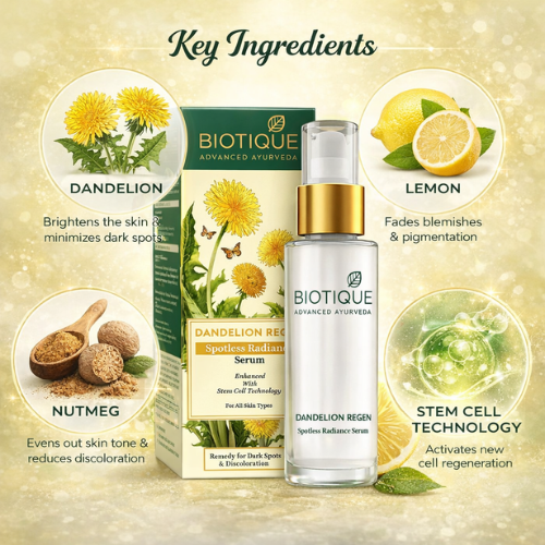 Biotique Dandelion Regen Spotless Radiance Serum 30ml