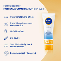 NIVEA SUN UV Face Shine Control Cream SPF 50 | Matte Finish