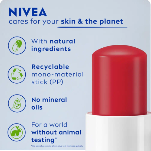 NIVEA Strawberry Shine Lip Balm | Soft & Glossy Lips